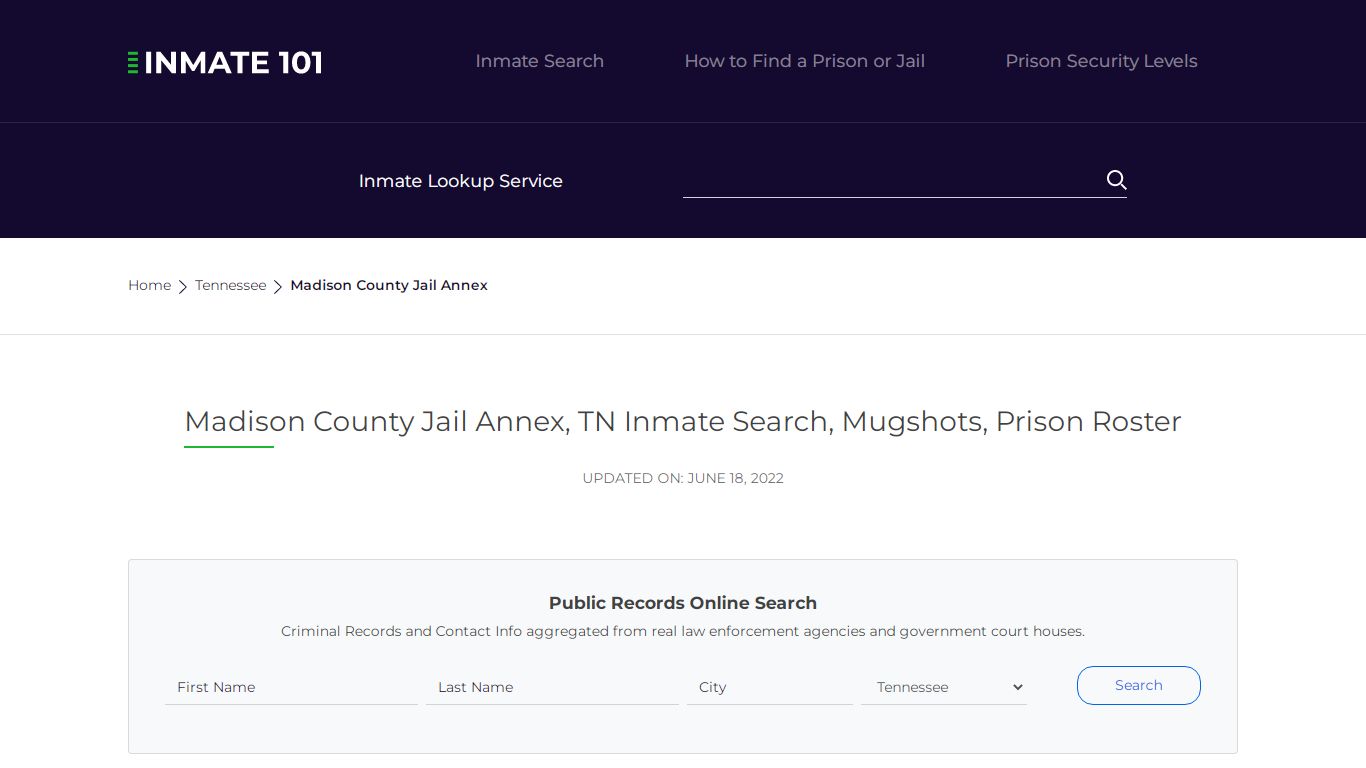 Madison County Jail Annex, TN Inmate Search, Mugshots ...