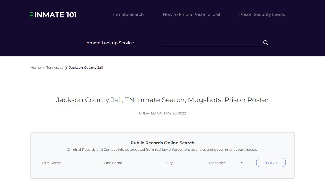 Jackson County Jail, TN Inmate Search, Mugshots, Prison ...