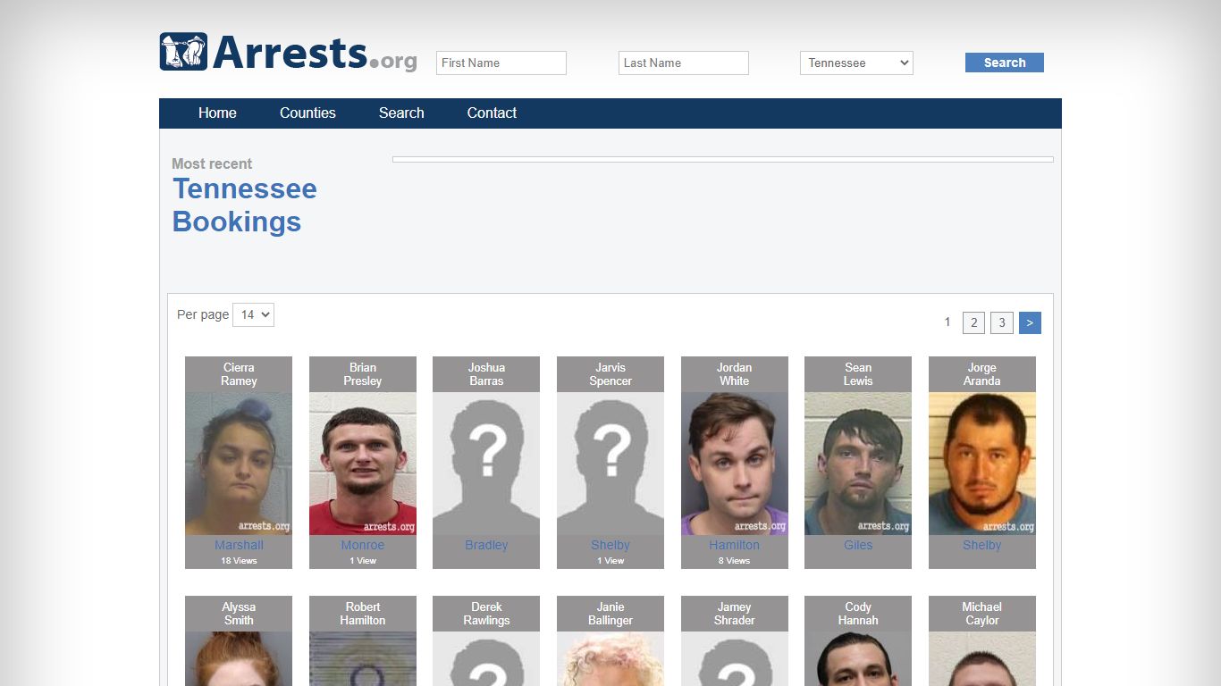 Tennessee Arrests and Inmate Search